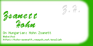 zsanett hohn business card